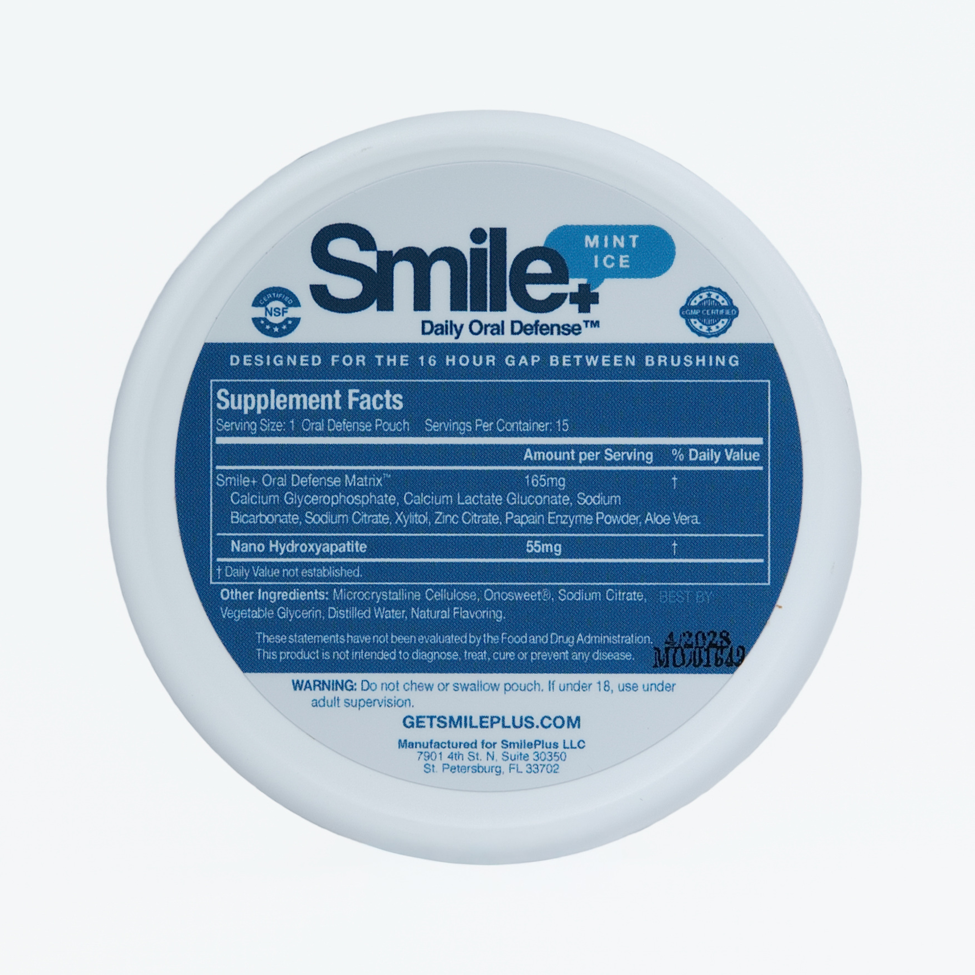Smile+ Daily Whitening Pouches — Oral Care Pouches | Zero Caffeine