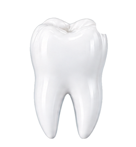 Clean white tooth